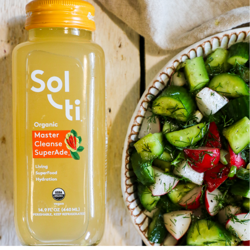 Solti Cucumber Radish Salad Master Cleanse SuperAde
